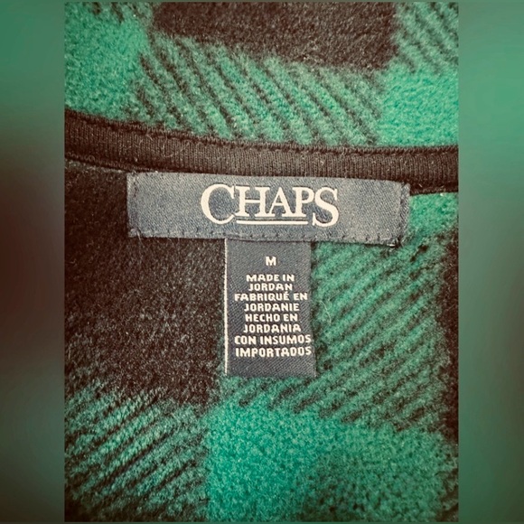 Chaps Women’s Green/Black Buffalo Plaid Fleece Quarter Zip-up. Size: Medium. - Picture 14 of 16